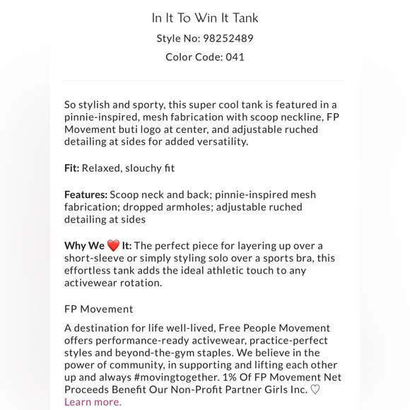 NWT Free People FP Movement In It To Win It Tank Navy - Picture 5 of 7